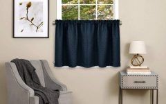 Top 30 of Class Blue Cotton Blend Macrame Trimmed Decorative Window Curtains