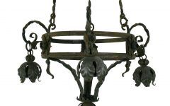 Vintage Wrought Iron Chandelier