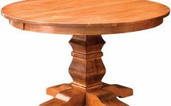 2024 Latest Gaspard Maple Solid Wood Pedestal Dining Tables