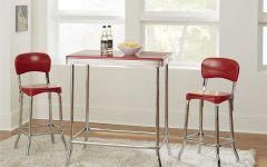 Bate Red Retro 3 Piece Dining Sets