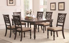 2024 Best of Laconia 7 Pieces Solid Wood Dining Sets (set of 7)