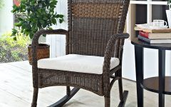 Wicker Rocking Chairs and Ottoman