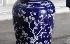 Williar Cherry Blossom Ceramic Garden Stools