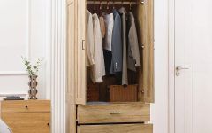 15 Best Collection of Double Rail Oak Wardrobes