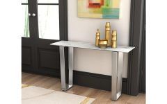 Silver Stainless Steel Console Tables